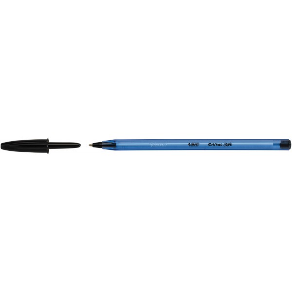 Penna a sfera con cappuccio Cristal Soft - punta 1,2mm - blu - Bic - conf.  50 pezzi